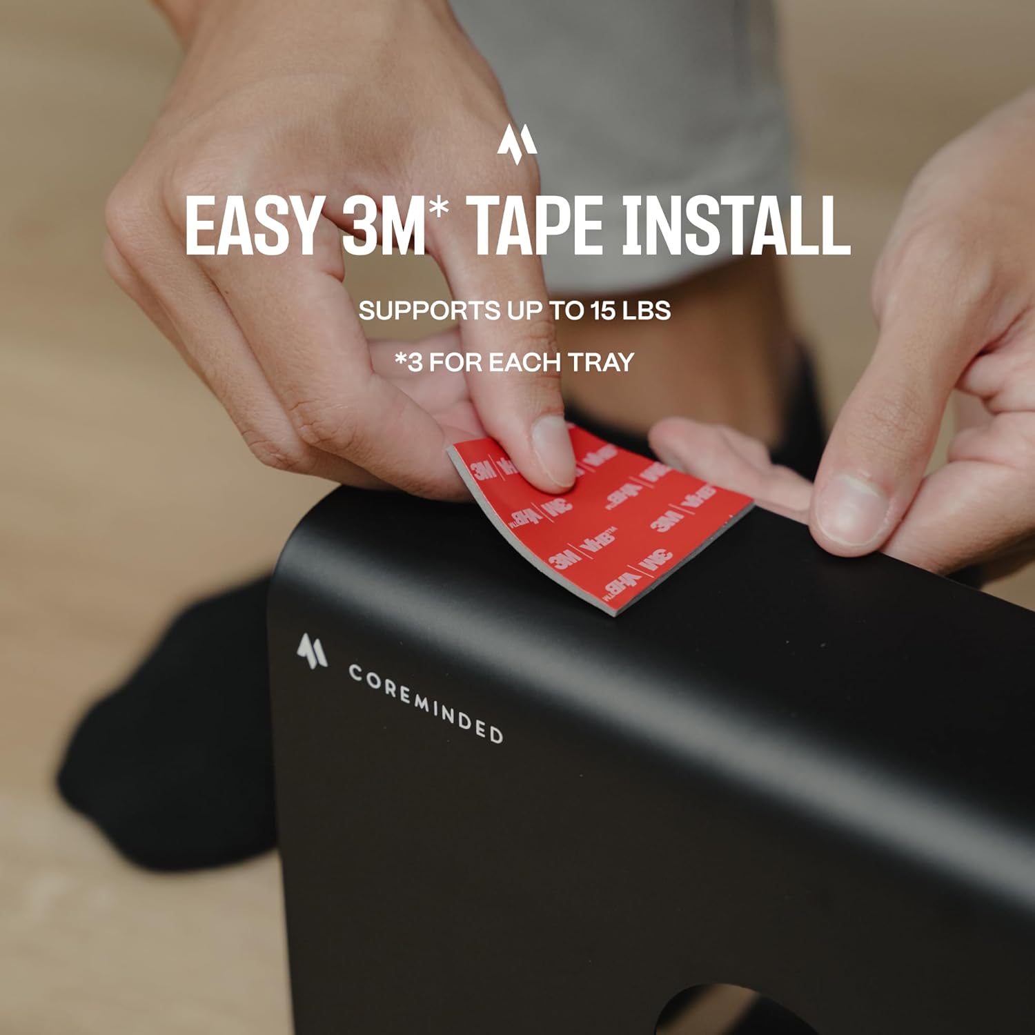 No-Drill Under Desk Cable Tray - 2-Pack Wire & Cord Organizer - Standing Desk Cable Management - Power Strip Holder - M - Image 8